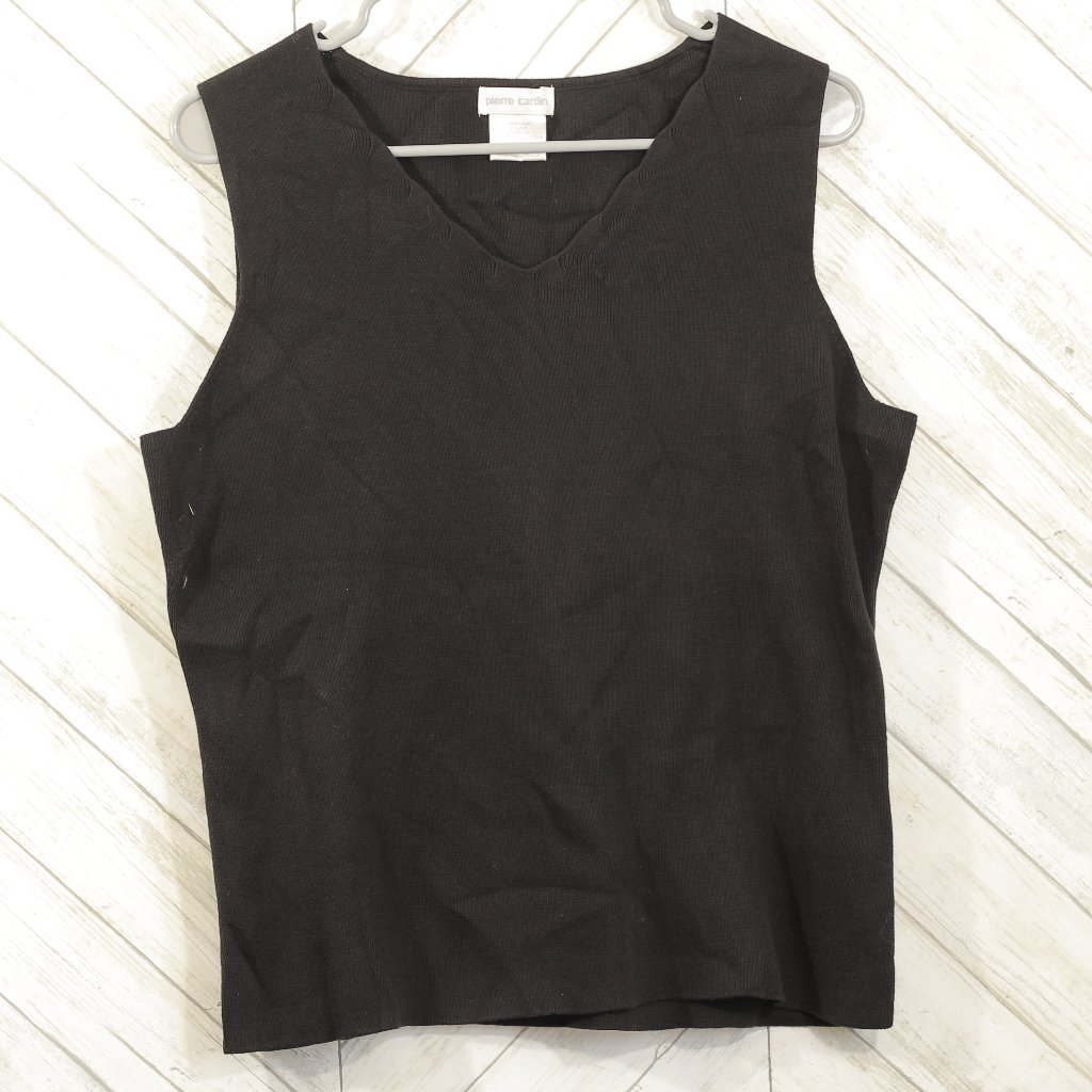 Pierre Cardin Black Sweater Vest Size Xl